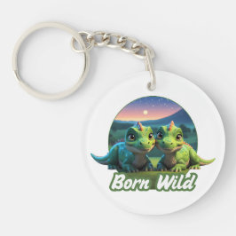 Llavero Zwei kleine Dinos - Born Wild