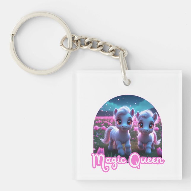 Llavero Zwei kleine süße Ponys - Magic Queen (Frente)