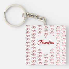 Llavero Zwei rote verbundene Herzen - 