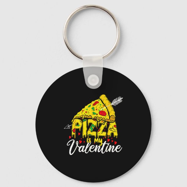 Llavero Zza Is My Valentine Day Hearts Eat Food Boys  (Anverso)