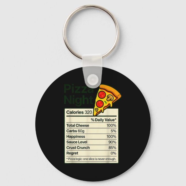 Llavero Zza Lover Night Funny Nutrition Facts Costume For  (Anverso)