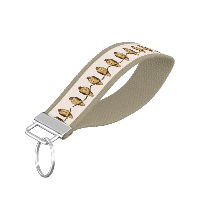 Llaveros atados rojo de la muñeca de los pájaros (Angulado hacia abajo)