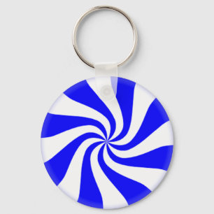 Llaveros azules del caramelo de hierbabuena
