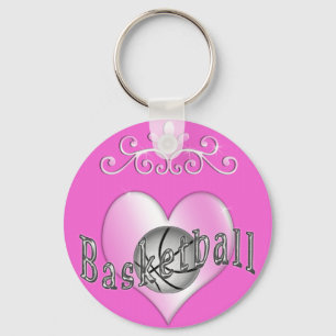 Llaveros bonitos del baloncesto para las mujeres y