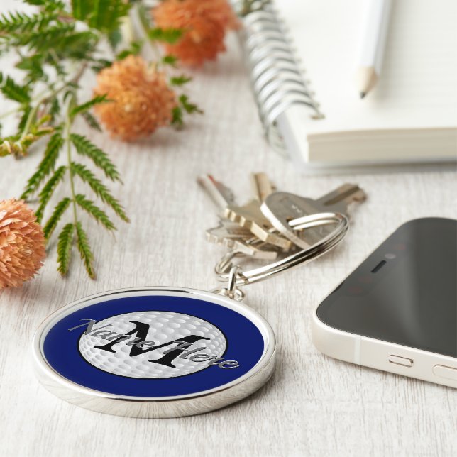 Llaveros cones monograma y personalizados del golf (Lado)