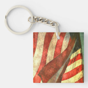 Llaveros de Acrílico de Bandera Americana Patrióti