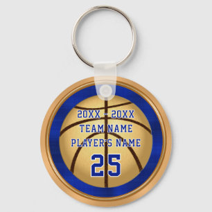Llaveros de Baloncesto Azules y Dorados con TU TEX