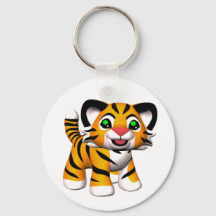 llaveros de Cub de tigre del dibujo animado 3D