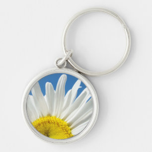 Llaveros de flores de margarita Cielo azul floral