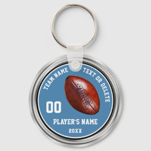 Llaveros de fútbol personalizados grises negros y 