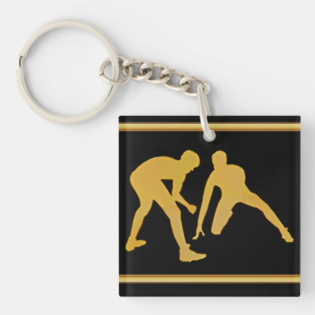 Llaveros de lucha frescos o SU COLOR del EQUIPO (Frente)