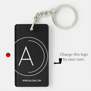 Llaveros de negocios minimalistas con logo todo ne