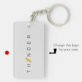 Llaveros de negocios minimalistas limpios logo sim