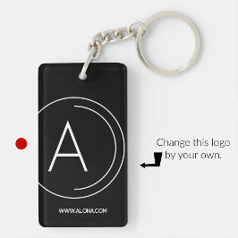 Llaveros empresariales minimalistas logo todo negr