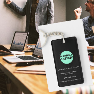 Llaveros empresariales minimalistas todo negro sen