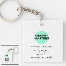 Llaveros empresariales minimalistas todos blancos