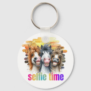 Llaveros horse meme – funny horses on a selfie