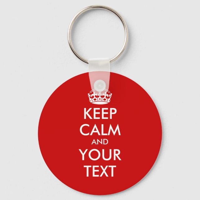 Llaveros Keep calm | Plantilla personalizable (Anverso)