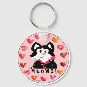 Llaveros lindos de los accesorios del gato del
