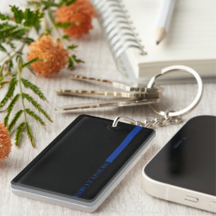 Llaveros Línea Azul Fina Recuerdo Personalizado
