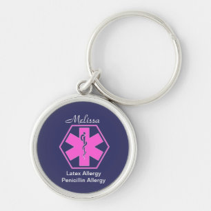 Llaveros médicos personalizados de la alarma de l