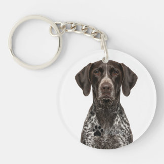 Llaveros personalizados de Pointer alemán de hígad