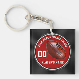 Llaveros rojos y blancos negros de los regalos del