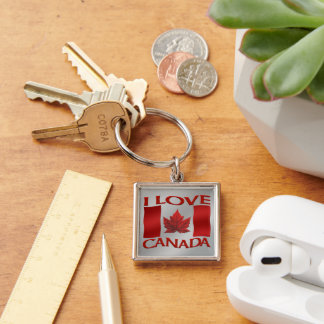 Llaveros Yo Amo Canadá Recuerdo de Canadá