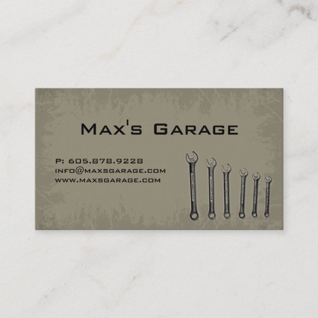 Llaves del contratista de la tarjeta de visita de (Anverso)