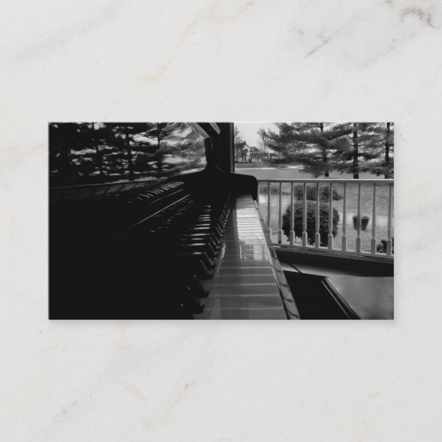 LLAVES del PIANO - plantilla de la tarjeta de (Anverso)