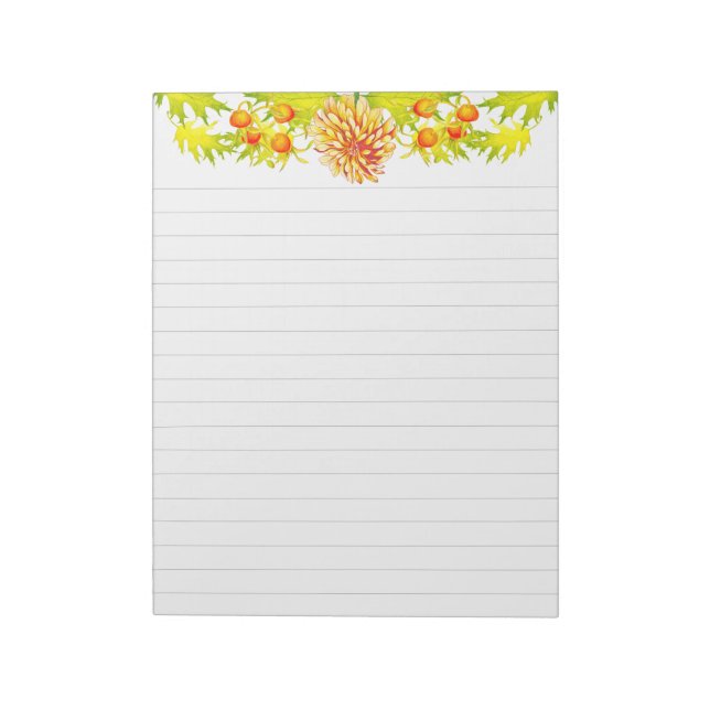 Llegada de otoño a un gran Bloc de notas (Lado Izquierdo)