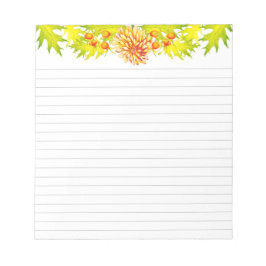 Llegada de otoño en un Bloc de notas de tamaño med