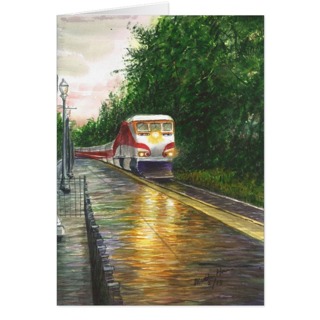 Llegada en puesta del sol (Frente)