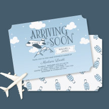 Llegando pronto a la invitación de Baby Shower del