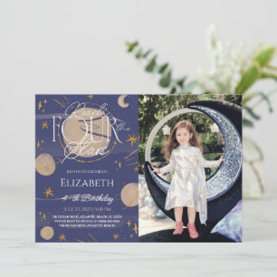 Llegar a la invitación para foto de cumpleaños de