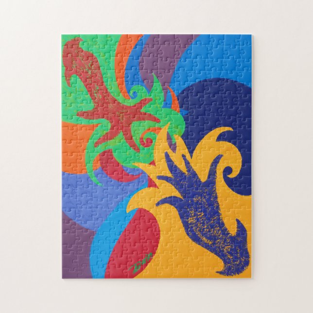 LLEGAR AL rompecabezas de inspiración circo por Da (Vertical)