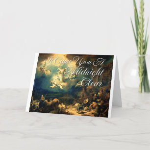 Llegó con una tarjeta de Navidades clara de median