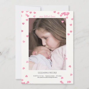 Llegó en nuestro anuncio del nacimiento de la foto