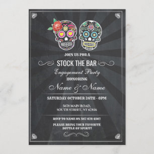 Llena El Bar Calaveras De Azúcar Invitación De Hal