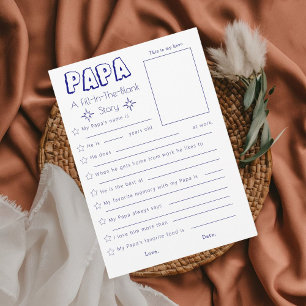 Llena la tarjeta en blanco del día del padre de lo