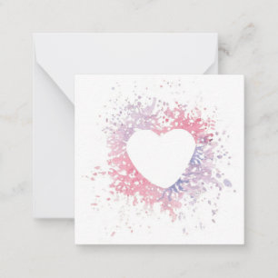 Llena mi tarjeta de nota plana de corazón