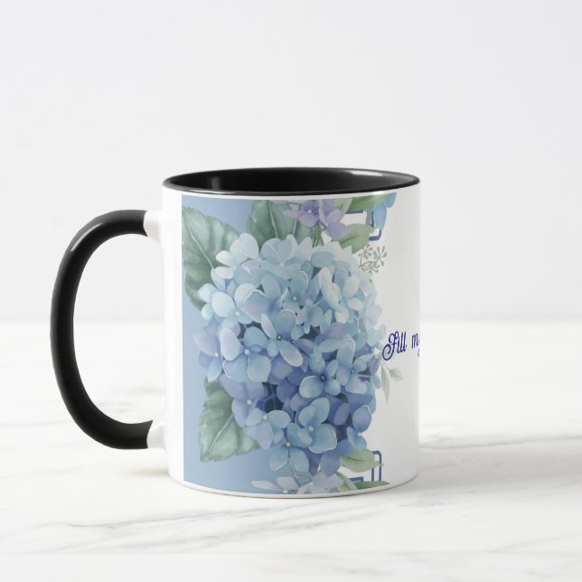Llena mi taza Señor floral Mug religioso (Izquierda)