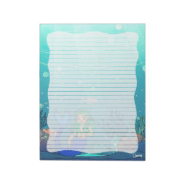 Llenado de sirena - Bloc de notas de 11" x 8,5"