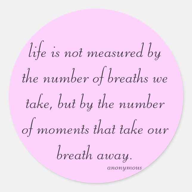 Llenar Pegatina "la vida no se mide..." (Anverso)