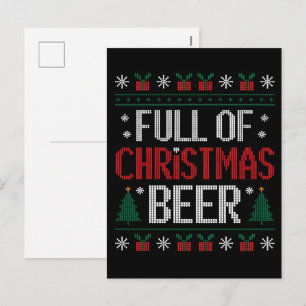 Lleno de cerveza de Navidad y alegría de Navidad f