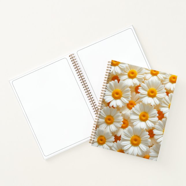 lleno de cuaderno de flores amarillo-naranja (Interior)