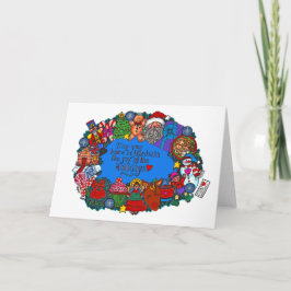 Lleno de la Alegría de la Tarjeta de Vacaciones