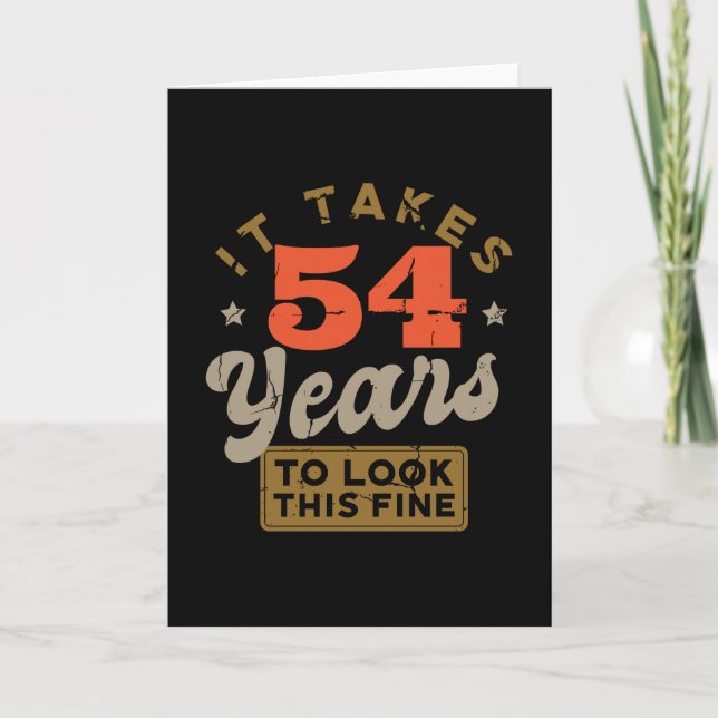 Lleva 54 años mirar esta fina tarjeta de felicitac (Anverso)