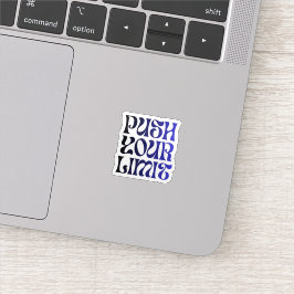 Lleva Tu Límite – Calcomanía Motivacional Ondulada