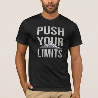 Lleva tus límites al límite, camiseta tipográfica 